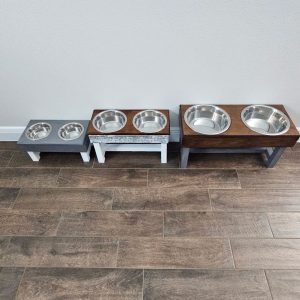 Elevated Dog Bowls Sample of 3 sizes small, medium and large